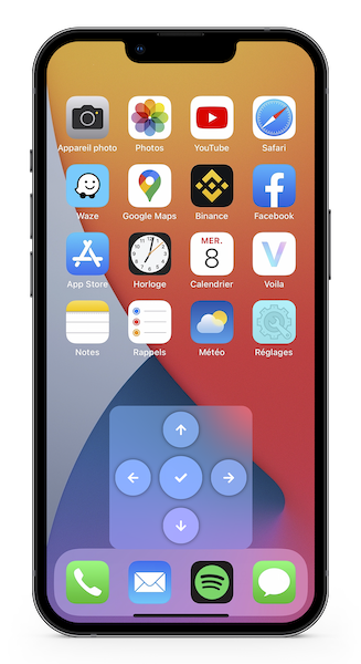 Step 4: Voila's fake Home screen, ready to perform