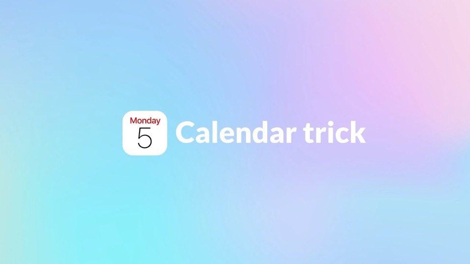 Calendar trick performed with Voila on iPhone