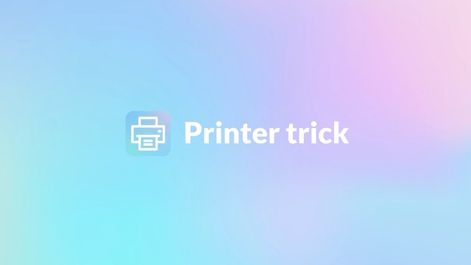 Printer trick performed with Voila on iPhone